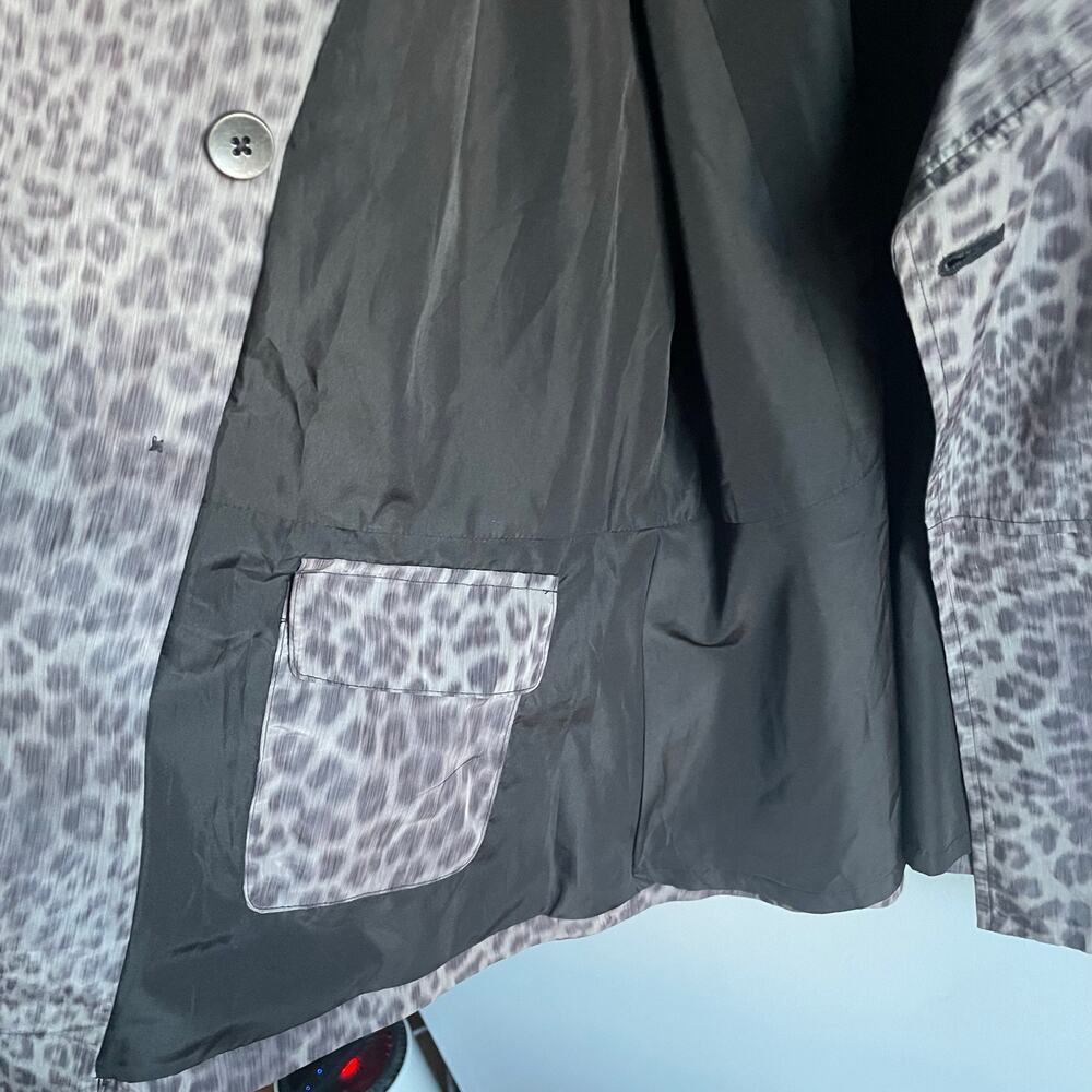 T Tahari Grey Leopard Print Jacket - Women's Size XL Lightweight Workwear Career - Picture 9 of 12